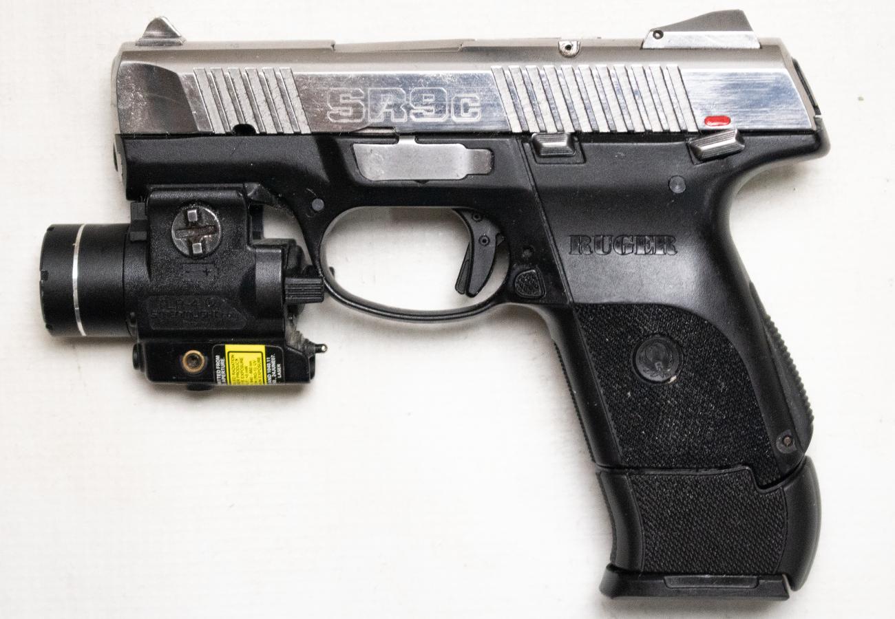 RUGER SR9C 9mm Police Trade-In Semi-Auto Pistol with TLR-4 Weapon Light